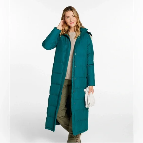 LL Bean Women’s Ultrawarm Coat Long Puffer Down Parka with Fur Hood Large